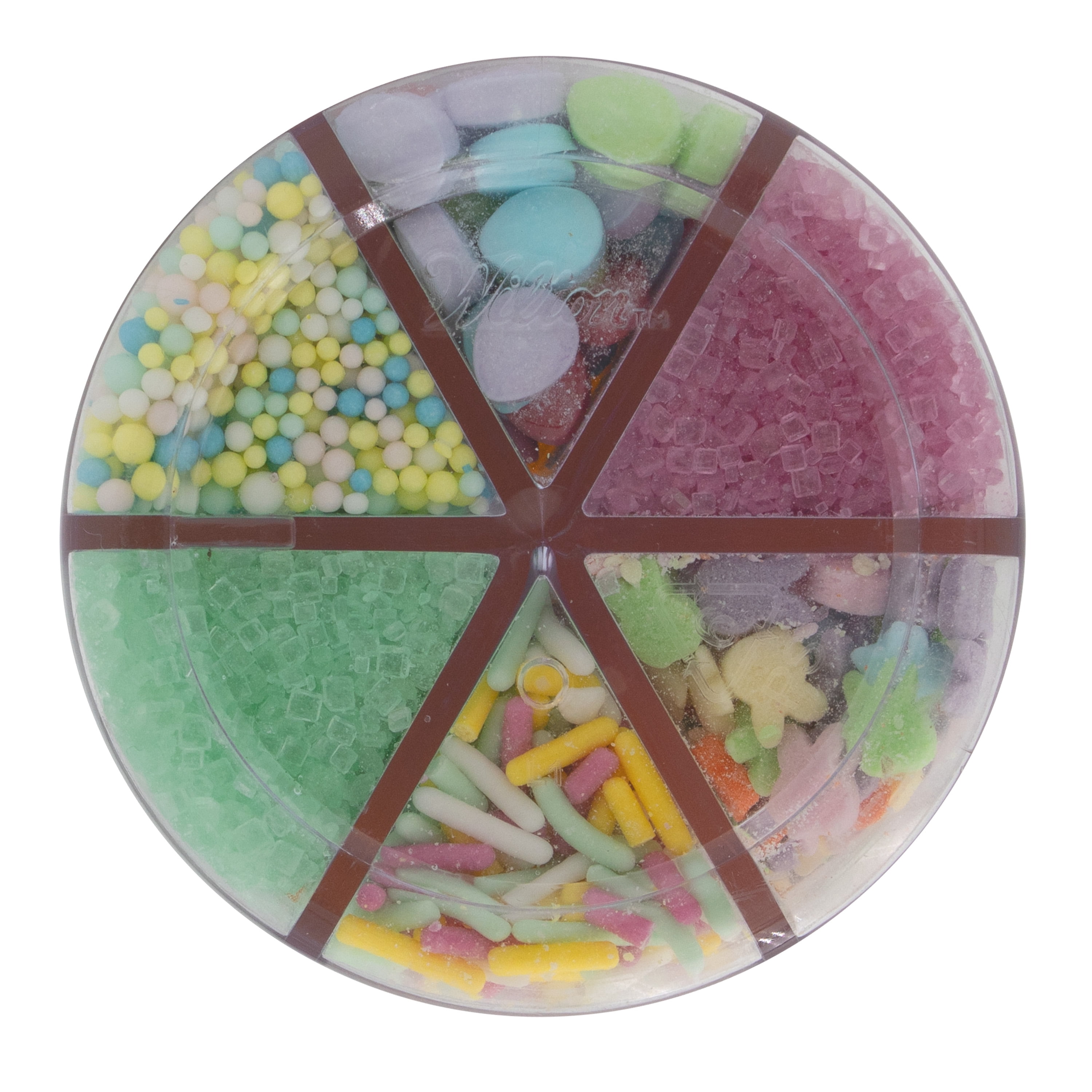 Wilton Easter Pastels Edible Sprinkle Mix, 6-Cell Variety Pack with Egg & Bunny Shapes, Jimmies & Sparkling Sugars, 6.8 oz.