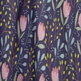 thumbnail image 4 of Designart 'Pink Flowers With Leaves' Mid-Century Modern Curtain Panel, 4 of 5