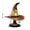 Yellow, variant on Handmade Stained Glass Witch Hat Lamp Gothic LED Table Light Purple Resin Base Mystical Night Light for Indoor Party Bedroom Living Room Decor