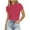 Red, variant on YHAJDS Women's Basic T-shirts Short Sleeve Round Neck Solid Color Casual Tee