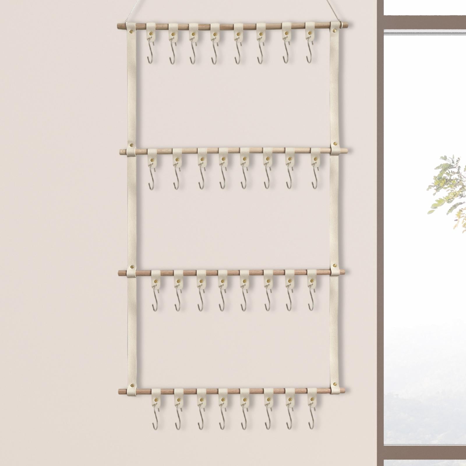 JWQFBC Headband Holder Clip Organizer Large Capacity Bow Holder Headband Organizer Hair Beige