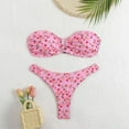 thumbnail image 2 of Xmyrz Bikinis Sets For Women Bathing Suits Strapless 2Pc Sleeveless Tube Surfing Adorable Floral Print Swimsuit Sets Swimwear, 2 of 3