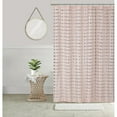 thumbnail image 5 of Sequin Shower Curtain Shining Stripe Holiday Bathroom Decor Coco 70x70 Cream/ Silver, 5 of 5