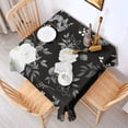 thumbnail image 4 of 60x60 Inch Waterproof Square Tablecloth, Thickened Polyester Table Cover for Dining & Parties, Floral Print, 4 of 6