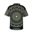 thumbnail image 3 of Uemuo Dot Mandala Printed Regular Fit Short Sleeve Casual Hawaiian Shirt for Men,Aloha shirt,Tropical shirt,Floral print shirt,Vacation Beach shirt-Medium, 3 of 9