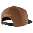thumbnail image 2 of Gorra Carhartt Firm Duck de ala plana para hombre, color rojo, talla única, 2 of 2