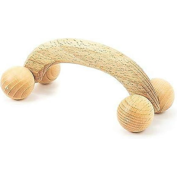 Dww-accessories Masseur Rouleau De Massage Appareil Dos Paule Cou Jambes Corps Musculaire Bois Boule 18 X 7 X 6 Cm