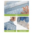 thumbnail image 4 of Orange Navy Blue Coral Bar Stool Covers Set of 6, Summer Beach Coastal Ocean Blue Wood Stretch Bar Chair Covers with Backs, Removable Pub Counter Height Chair Cover for Kitchen Dining Room Cafe, 4 of 7