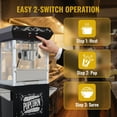 thumbnail image 6 of Theater Style Popper with 2-Switch Control, 8 Oz Kettle, Commercial Popcorn Machine, 650 W Popcorn Maker on 16'' Wheels for 32 Cups per Batch, Steel Frame, Tempered Glass Doors, Cart, Spoon, 6 of 9