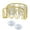 Gold, variant on Strictly Sinks Stainless Steel Sponge Holder for Kitchen Sink with 2 Suction Cups (4.5"x2.5"x3") – Gold