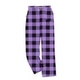 thumbnail image 4 of Simua Men's Plaid Print Home Pants - Brushed Fleece Lounge Pants with Elastic Waist for Indoor Comfort, S-XXXL, 4 of 4