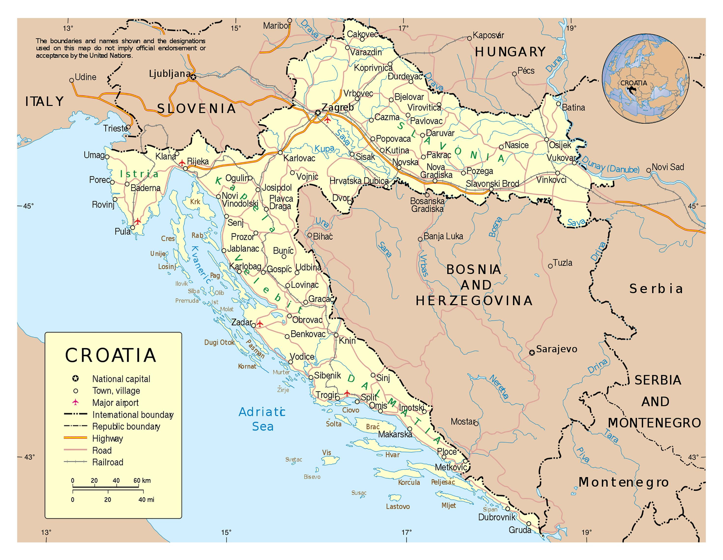 Palmetto Posters 24x31 Laminated Poster: Large detailed political map ...