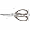 thumbnail image 2 of Kitchen Scissors, Stainless Steel Multi-Purpose Shears For Cutting Meat, Poultry, Fish, Herbs, And Vegetables, Ergonomic Non-Slip Handles D(Silver), 2 of 2