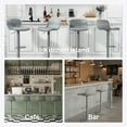 thumbnail image 2 of Wansaly Adult Low Back Adjustable Swivel Bar Stools - Set of 2, Modern Counter Height Island Chairs for Kitchen Island, Grey, 2 of 6
