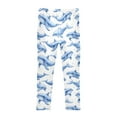 thumbnail image 4 of joogoo Girls' Leggings Cartoon Whales Yoga Pants 7-8T, 4 of 8