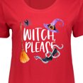thumbnail image 3 of Inktastic Halloween Witch, Please Broom, Purple Hat, Spider and Snake Women's Plus Size T-Shirt, 3 of 4