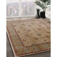 thumbnail image 3 of Ahgly Company Machine Washable Indoor Round Industrial Modern Sienna Brown Area Rugs, 7' Round, 3 of 7