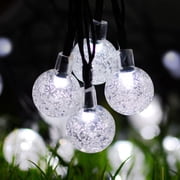 Solar Powered 30 LEDs String Light Waterproof Outdoor Garden Path Yard Decor Lamp Outdoor Garden Yard Decor Path Accessories Solar Powered 20ft 30 LEDs Waterproof Portable String Light White