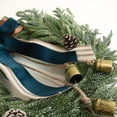 thumbnail image 6 of Cheapark Christmas Bow & Pine Cone Wreath - Rustic-Style Door Hanging With Bells For Christmas & Parties, Festive Home Decor, 6 of 7
