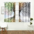 thumbnail image 2 of MKHERT Four Season Tree Window Curtains Kitchen Curtain Room Bedroom Drapes Curtains 26x39 inch, 2 Piece, 2 of 3