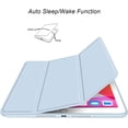 thumbnail image 3 of Case for iPad, Ultra Slim Lightweight Trifold Stand Smart Auto Sleep/Wake Cover, Soft TPU Silicone Back Case for iPad, 3 of 5