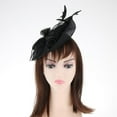 thumbnail image 1 of Sombrero del fascinador de la mujer Yinane Retro Velo de malla Negro, 1 of 8