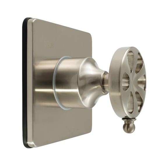 Kingston Brass KS3048RX Belknap Single-Handle Three-Way Diverter Valve with Square Trim Kit in Brushed Nickel