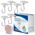 thumbnail image 1 of Ganchos de techo TAILI, 6 unidades, adhesivos, resistentes, 1,2 kg, blancos, 1 of 9