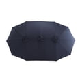 thumbnail image 3 of 14.8 Ft Double Sided Outdoor Umbrella Rectangular Large with Crank, Outdoor Market Umbrella has 12 Sturdy Umbrella Bones, UV and Water Resistant, Navy Blue, 3 of 9