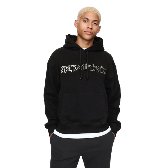 Sudadera con Capucha de Lana con Logo GAP para Hombre en Negro Verdadero Talla M