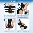 thumbnail image 3 of Wrongduck Plantar Fasciitis Night Splint – Adjustable Foot Brace with 3 Straps for Heel Pain, Achilles Tendonitis, Drop Foot Relief – Breathable Soft Padding for Men and Women (Black, 2PC), 3 of 10