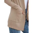 thumbnail image 6 of Baberdicy Knitted Sweate Women's Solid Color Knitted Jacket Solid Color Cotton Pocket Cardigan Outer Sweater Cardigan Women's Cardigans Khaki, 6 of 6