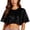 Black, variant on Sequin Capelet Tops for Women, Sparkly Cropped Short Sleeve Bolero for Dance, Concerts, Parties and Evening