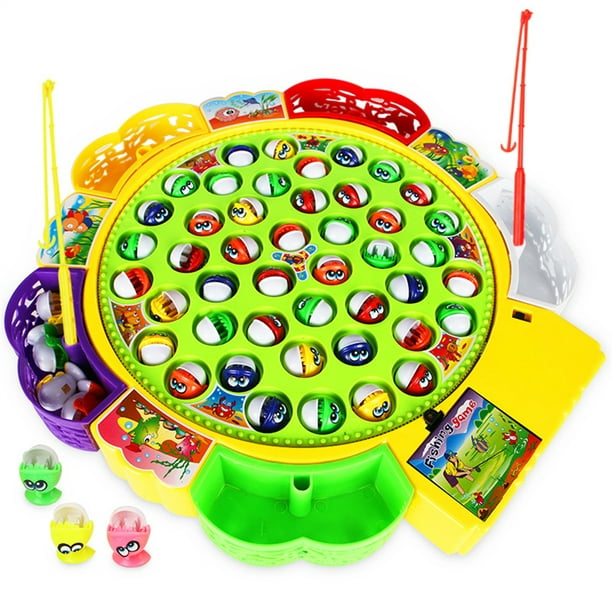 Gprince Kids Electronic Rotating Fishing Toys Game Musical Plate Set Parent- child Interactive Toys For Children Fishing Toys 