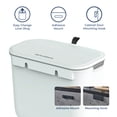 thumbnail image 4 of Nine Stars Countertop Kitchen Compost Caddy, 1.3 Gallon Plastic Composting Bin, White, 4 of 11