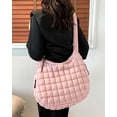 thumbnail image 4 of Soft Quilted Shoulder Crossbody Bag for Women Cloud Hobo Totes Bag Large Purse Dumpling Handbag Pleated Top Handle Bag, 4 of 9