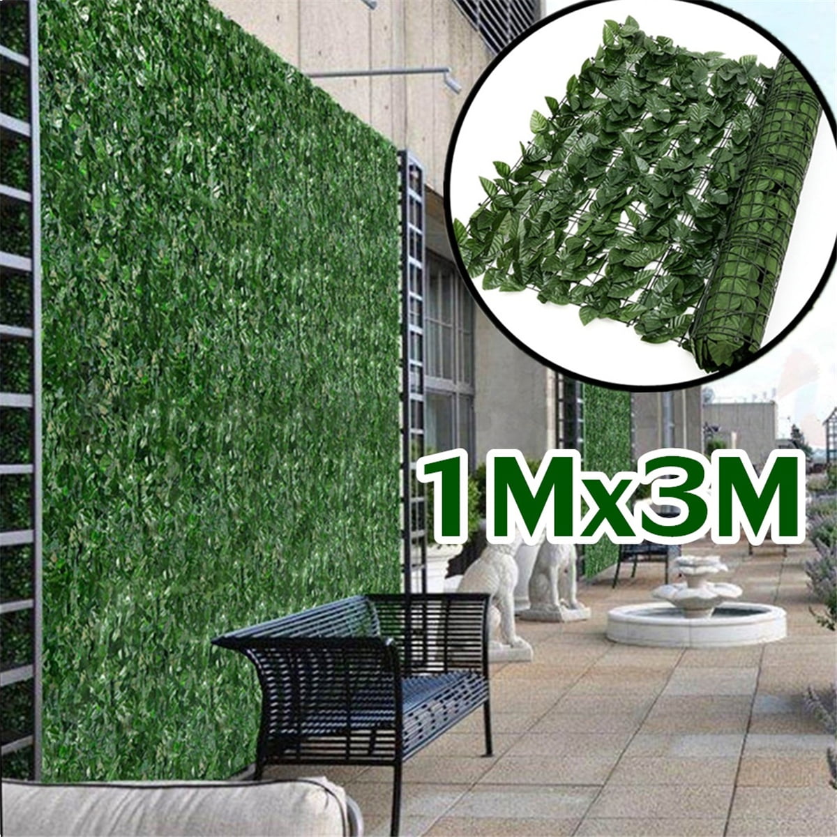 Artificial Faux Ivy Leaf Privacy Fence Screen Decorative Panels Outdoor Hedge 