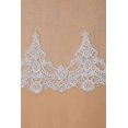 thumbnail image 3 of Velo de novia Babyonline con borde de encaje blanco marfil, largo catedral, con peine, talla única, 3 of 5