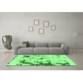 thumbnail image 3 of Ahgly Company Indoor Round Abstract Emerald Green Modern Area Rugs, 7' Round, 3 of 4