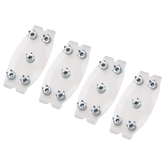 Crampons Traction Cleats, Anti-Skid Traction Grips Crampons Spikes 5 Point Cleats Shoe Covers for Women Men Fit For(Winter Walking/Jogging/Climbing/Hiking),4 Pcs & Transparent