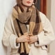 thumbnail image 2 of Bufanda cálida tipo manta para mujer, bufanda para el cuello, bufanda de invierno, chal de tartán con borlas de gran tamaño, pashmina a cuadros acogedora, 2 of 6