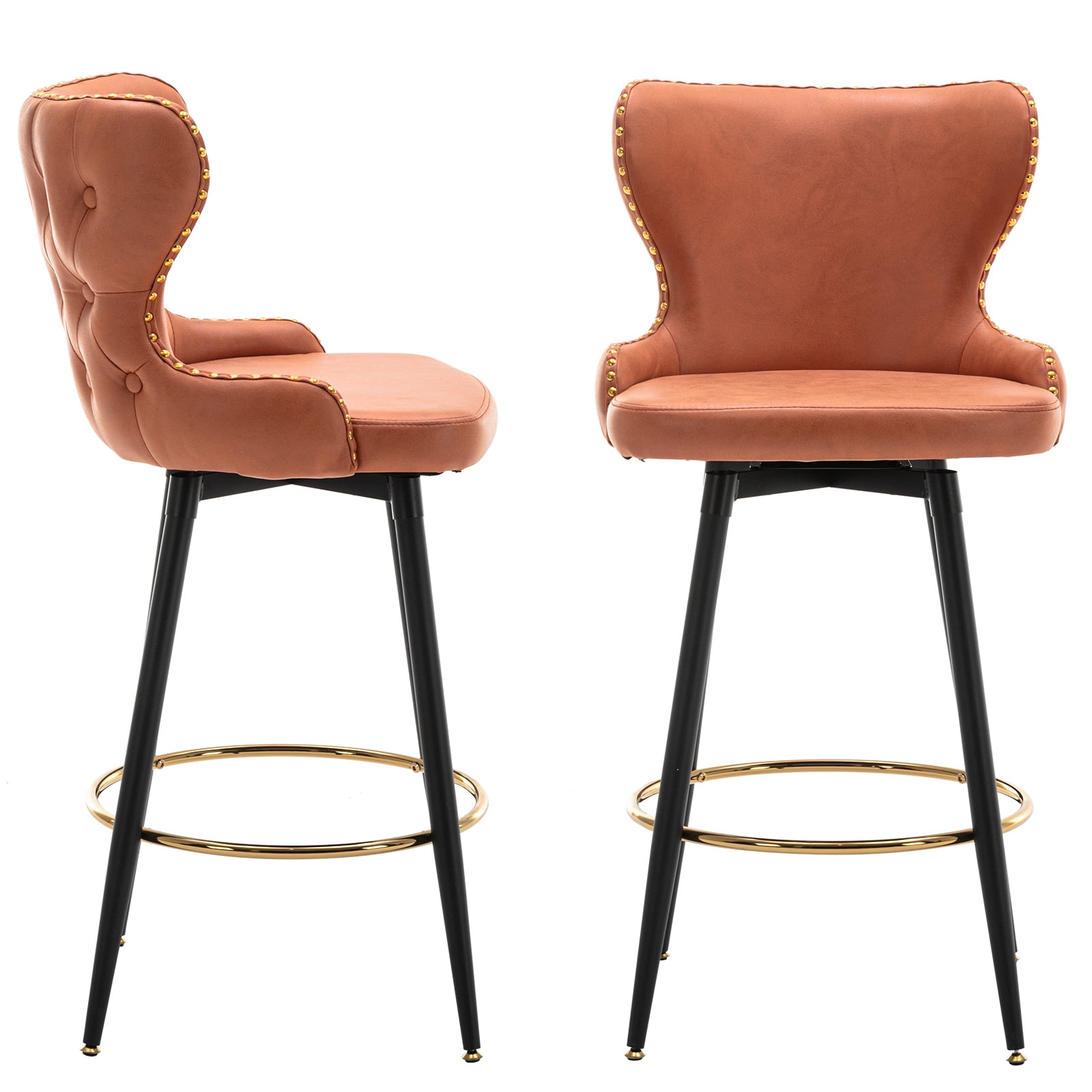 29 Inch Counter Height Bar Stools Set of 2,180°SelfRighting Modern