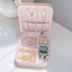 thumbnail image 3 of Caja de almacenamiento de joyas, embalaje de regalo, pendientes, collares, anillos, accesorios para organizar el hogar, oficina, color rosa desnudo, 3 of 3