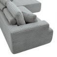 thumbnail image 5 of LiviNest Modular Sectional Sofa: Frameless Cloud Couch with Corduroy Upholstery & High-Resilience Foam - Convertible Bed Design for Remote Workers & Small Apartments Home Office Space, 5 of 6