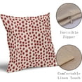 thumbnail image 4 of Red Cream Pillow Covers 16x16 Set of 2 Boho Design Polka Dot Throw Pillows Modern Brush Strokes Print Decorative Pillowcase Square Cushion Cover Linen Case for Home Sofa Couch Bed, 4 of 6