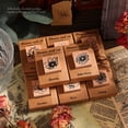 thumbnail image 1 of Set vintage de sellos de goma de madera - 16 sellos para plantas y flores para manualidades, álbumes de recortes, tarjetas, diarios y envoltorios de regalo, 1 of 4