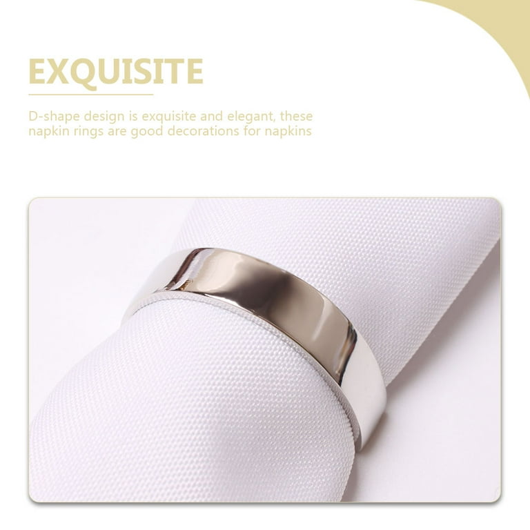6 Pcs Napkin Rings Home Goods Decor Word Wedding Holder Christmas Zinc Alloy Walmart