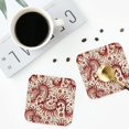 thumbnail image 5 of Bingfone Vintage Dragons1 Leather Drinks Coasters with Set of 6,Suitable for Home Kitchen,Coffee Cup Coasters Home Gift, 5 of 9