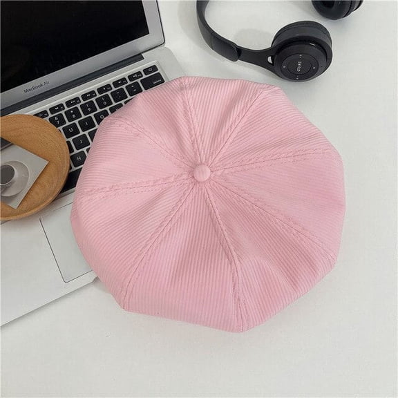 CoCopeaunts Striped Berets Hats For Women Spring Vintage Painter Hat French Artist Plaid Top Military Caps Autumn Girls Octagonal Beret Caps