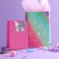 thumbnail image 6 of Pink Reversible Wrapping Paper - 17 Inch x 33 Feet Rainbow Gradient Girls Birthday Gift Wrap, Pastel Wrapping Paper for Girls, Party, Holiday & Baby Shower, 6 of 7